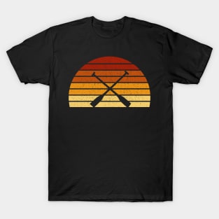 Vintage Sunset Rowing Gift For Rowers T-Shirt